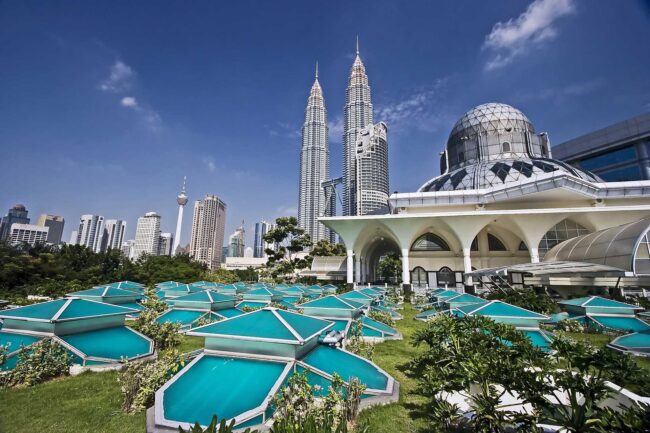 Petronas Twin Towers at Kuala Lumpur, Malaysia.